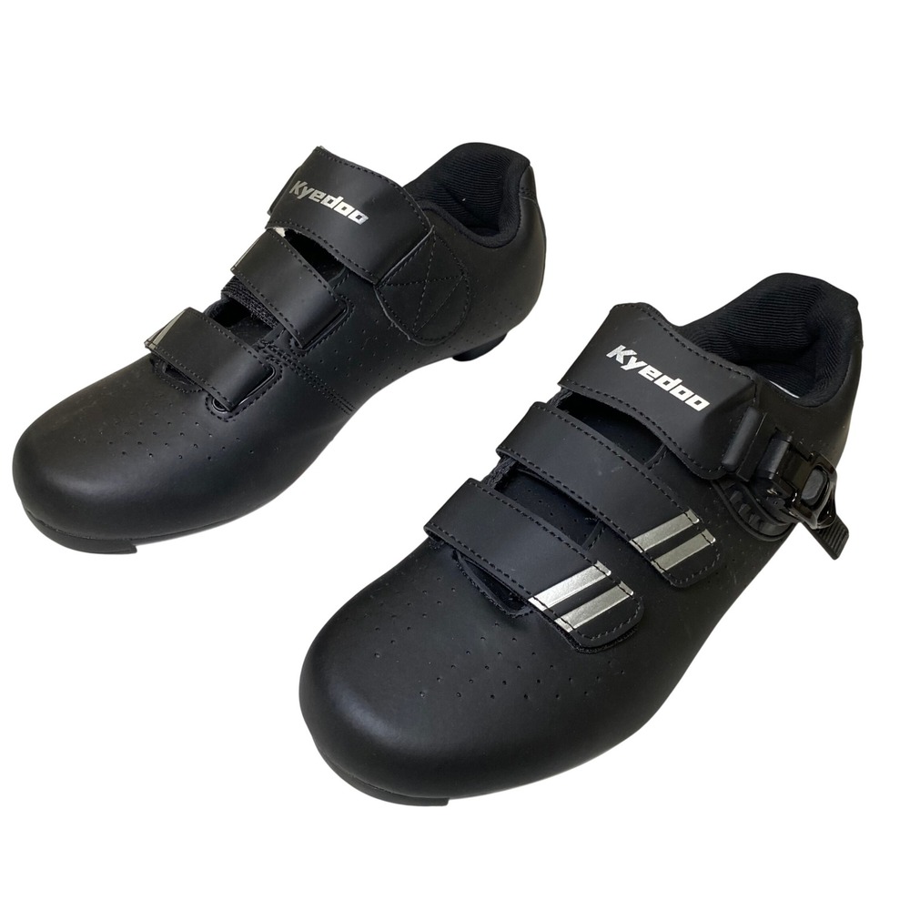 Kyedoo Cycling Shoes EU 42 Black Road‎ Bike Shoes 3 Bolt SPD SL Compatible